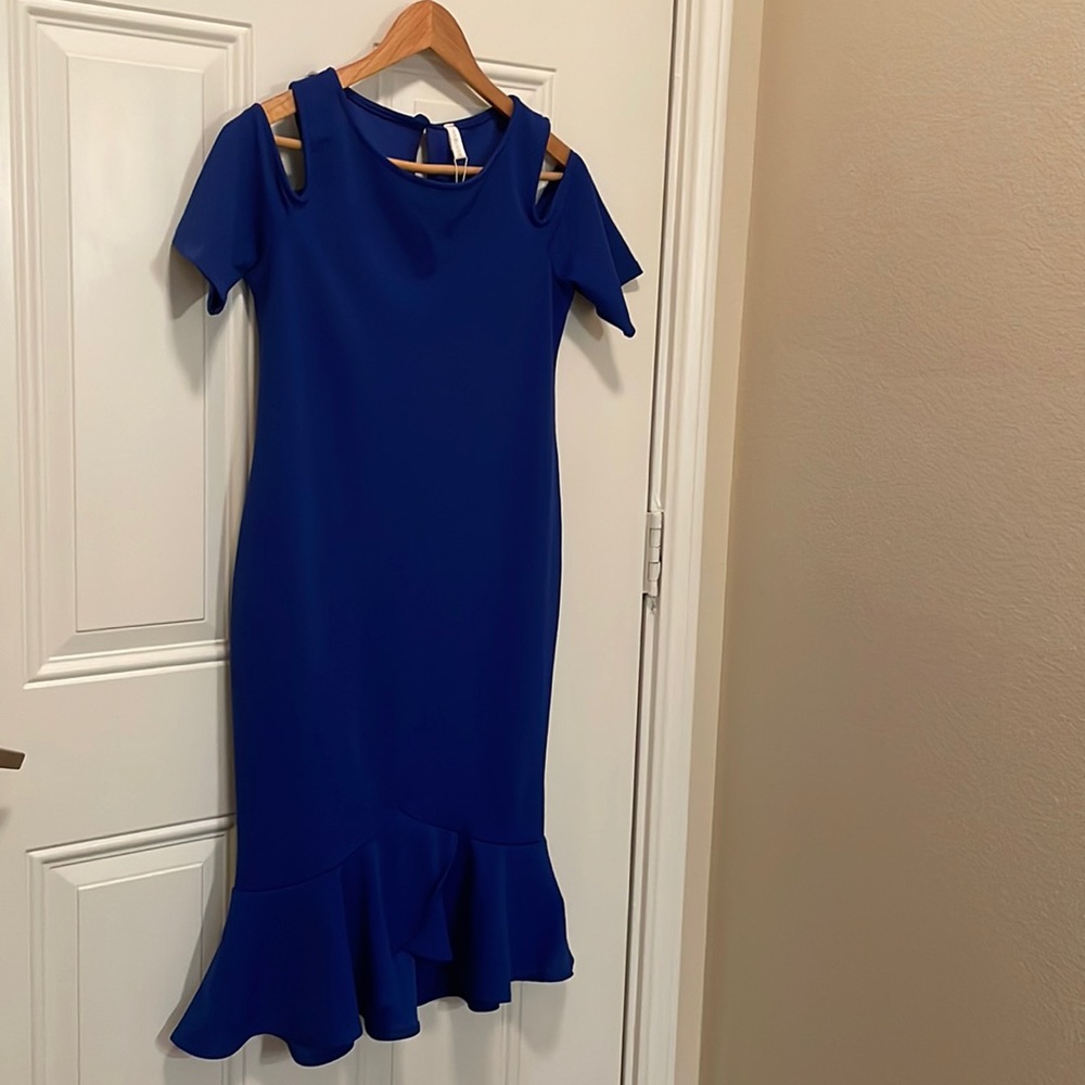 PinkBlush blue maternity cocktail dress